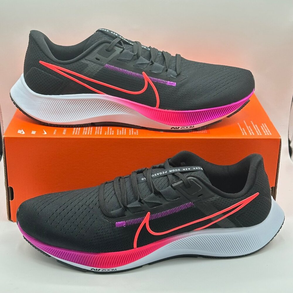 Men's Nike Air Zoom Pegasus 38  Black Hyper Violet CW7356-011 Size 12